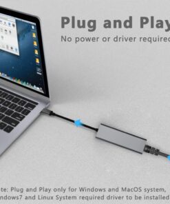 Adaptateur ethernet USB 2,5 Gbit/s, deux prises au choix, vue de face