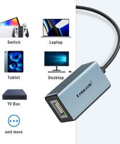 Adaptateur Ethernet USB 3.0 gigabit à câble de 40 cm, vue principale
