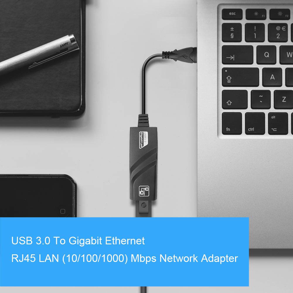 Adaptateur ethernet USB à 1000 Mbit/s, deux versions Adaptateur ethernet USB à 1000 Mbit/s, deux versions, detail