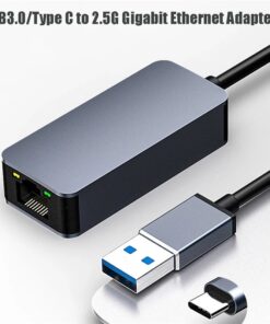 Adaptateur ethernet USB à 2,5 Gbit/s en USB 3.0, vue de trois quarts