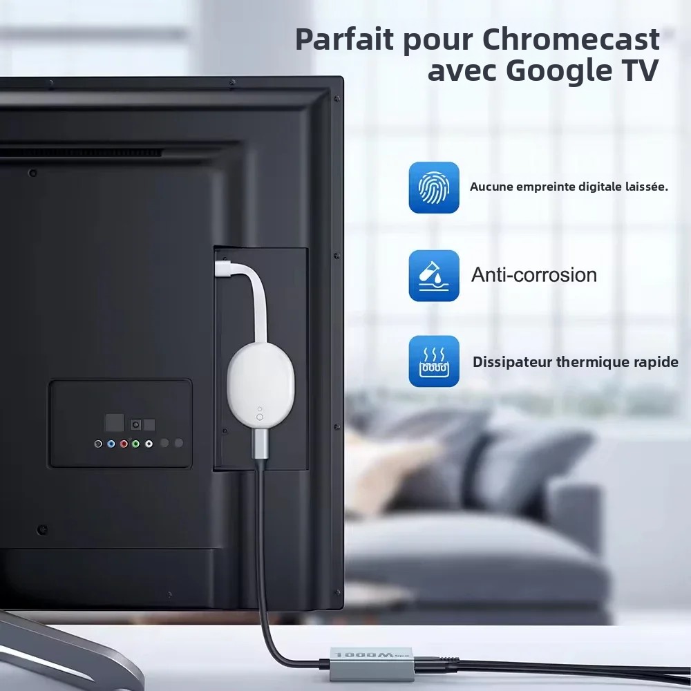 Adaptateur ethernet USB, adaptateur ethernet USB-C pour boîtier Adaptateur ethernet USB, adaptateur ethernet USB-C pour boîtier, vue de face