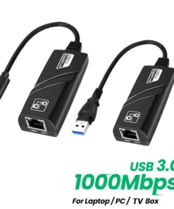 Adaptateur ethernet USB, adaptateur ethernet USB, trois versions, vue principale