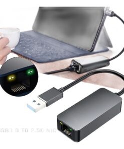 Adaptateur Ethernet USB-C 2,5 Gbit/s vers RJ45 pour ordinateur, vue arriere