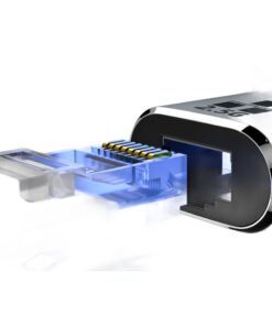 Adaptateur Ethernet USB-C en 100, 1000 ou 2500 Mbit par seconde, vue de face