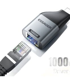 Adaptateur Ethernet USB-C gigabit a cable tresse, vue principale