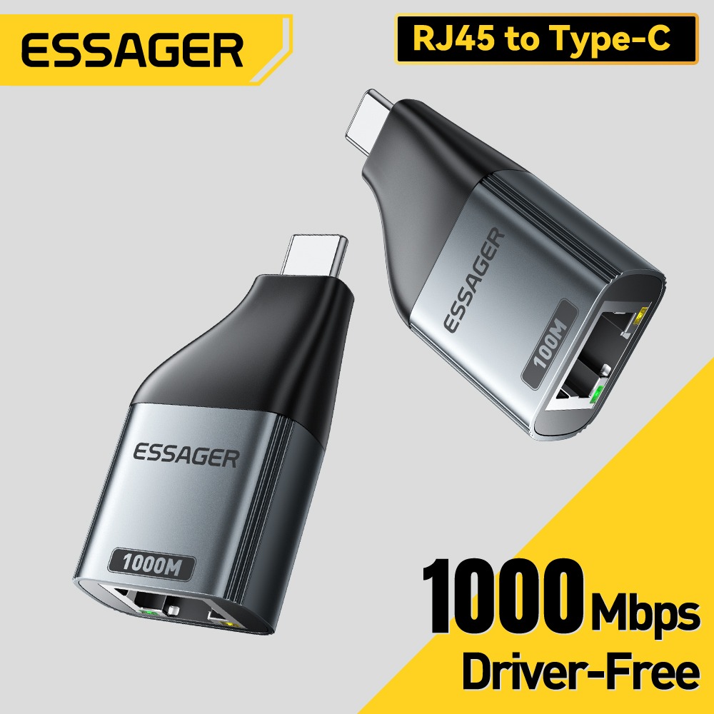 Adaptateur Ethernet USB-C vers RJ45 gigabit, format court Adaptateur Ethernet USB-C vers RJ45 gigabit, format court, vue principale