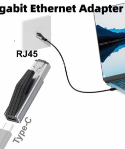 Adaptateur Ethernet USB C vers RJ45 pour ordinateur et mobile, vue principale
