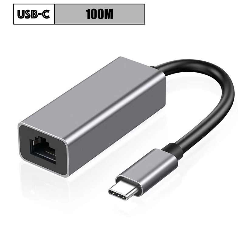 Adaptateur ethernet USB en aluminium, trois versions Adaptateur ethernet USB en aluminium, trois versions, vue arriere
