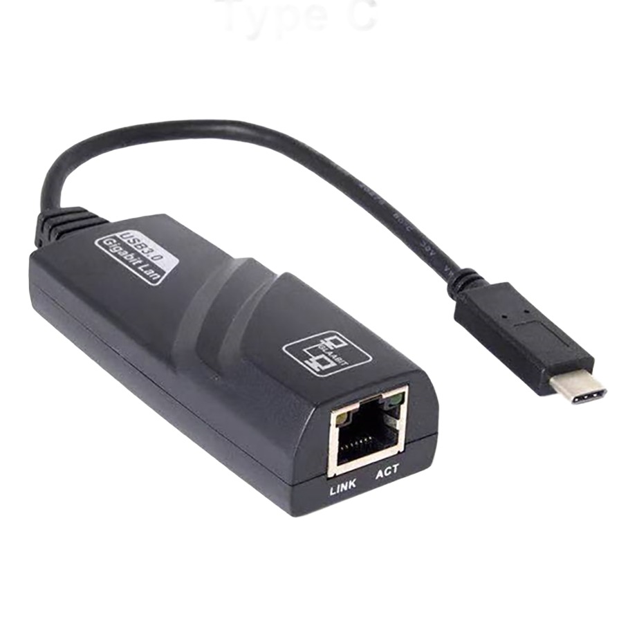 Adaptateur Ethernet USB gigabit, en USB 3.0 ou en USB-C Adaptateur Ethernet USB gigabit, en USB 3.0 ou en USB-C, vue de trois quarts