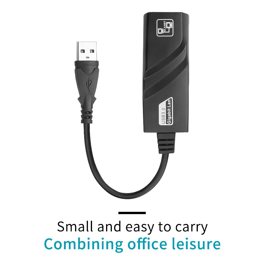 Adaptateur Ethernet USB gigabit, en USB 3.0 ou en USB-C Adaptateur Ethernet USB gigabit, en USB 3.0 ou en USB-C, vue de face