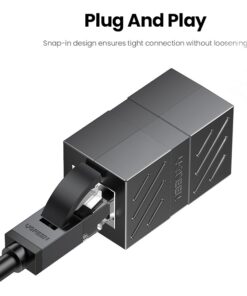 Adaptateur ethernet USB : jonction RJ45 ABS ou aluminium, vue de trois quarts
