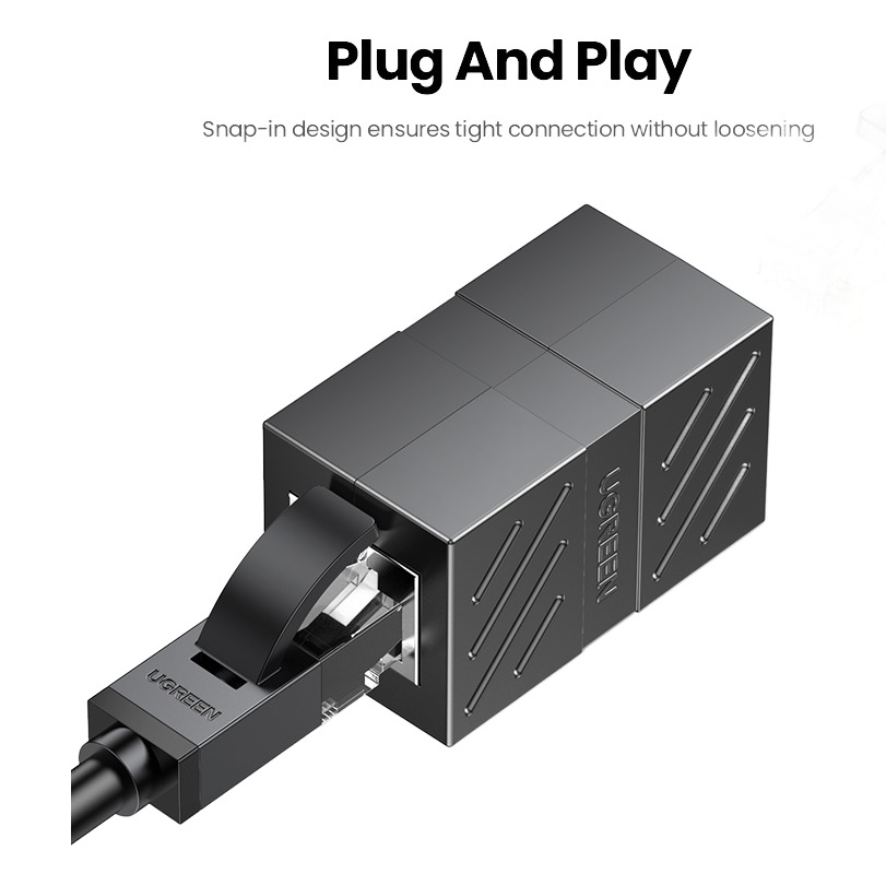 Adaptateur ethernet USB : jonction RJ45 ABS ou aluminium Adaptateur ethernet USB : jonction RJ45 ABS ou aluminium, vue de trois quarts