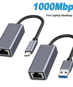 Adaptateur ethernet USB Type-C, quatre versions, vue principale