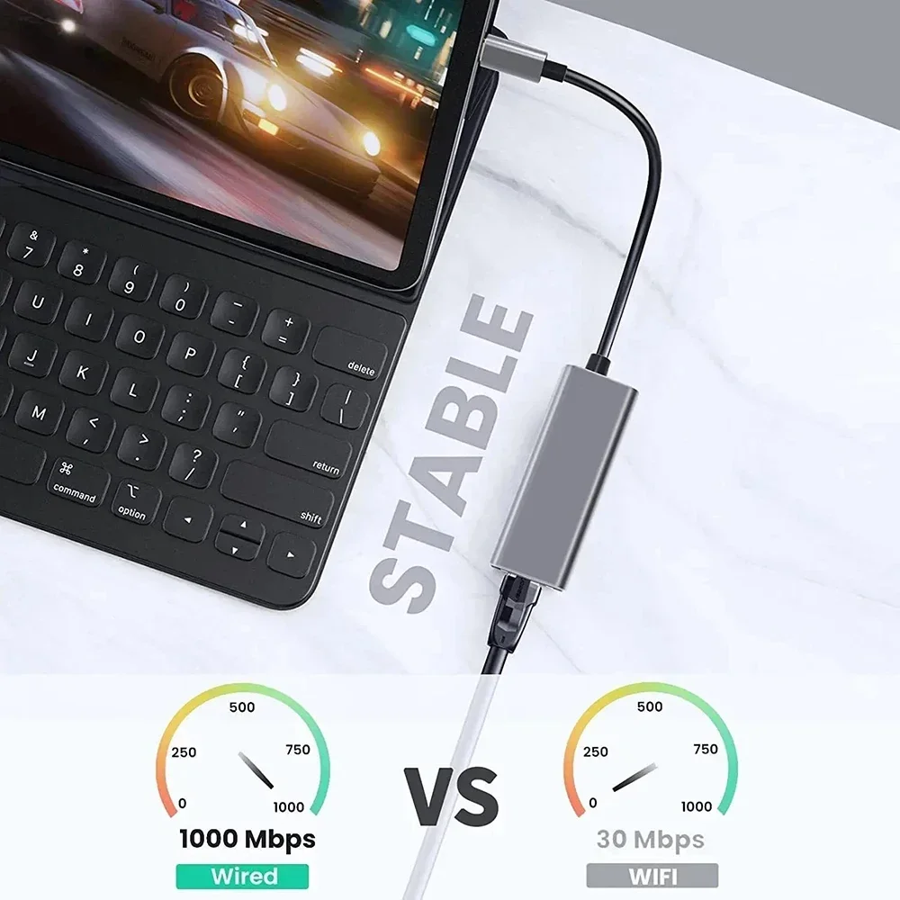 Adaptateur ethernet USB Type-C, quatre versions Adaptateur ethernet USB Type-C, quatre versions, detail