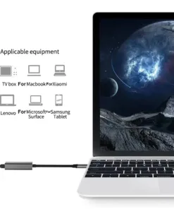 Adaptateur ethernet USB Type-C, quatre versions, vue de profil