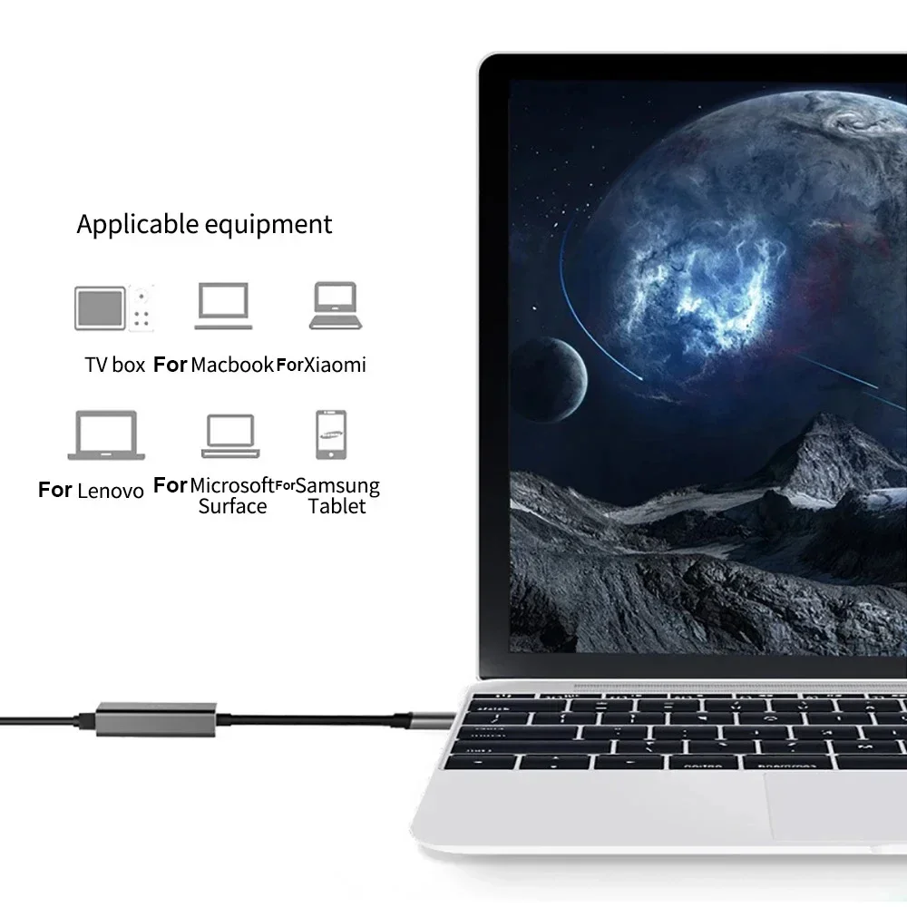Adaptateur ethernet USB Type-C, quatre versions Adaptateur ethernet USB Type-C, quatre versions, vue de profil