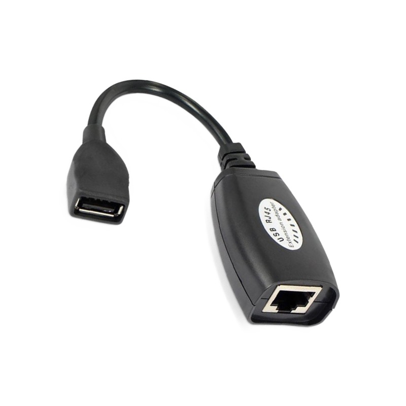 Adaptateur ethernet USB vers RJ45 : prolonger une liaison USB par câble Adaptateur ethernet USB vers RJ45 : prolonger une liaison USB par câble, vue de face