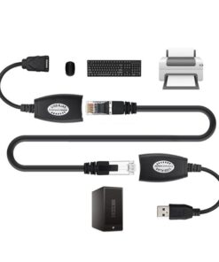 Adaptateur ethernet USB vers RJ45 : prolonger une liaison USB par câble, vue de profil
