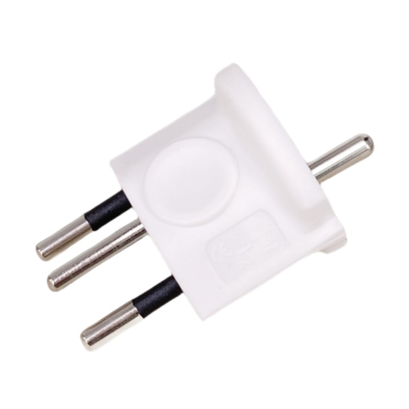 Adaptateur France Suisse compact, fiche type J à trois broches Adaptateur France Suisse compact, fiche type J à trois broches, vue de face