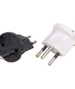 Adaptateur France Suisse compact, fiche type J à trois broches, vue arriere