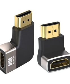 Adaptateur HDMI 2.1 coudé à angle droit, ou coupleur droit, vue principale