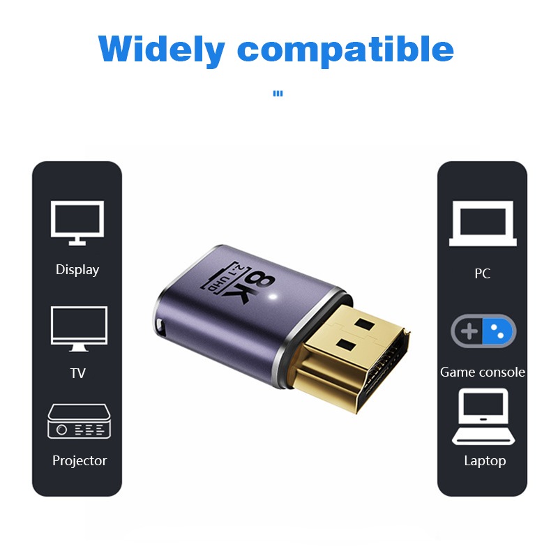 Adaptateur HDMI 2.1 pour prises mini et micro Adaptateur HDMI 2.1 pour prises mini et micro, vue principale
