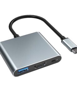 Adaptateur HDMI 3 en 1 USB-C, sortie 4K et charge 60 W, vue principale