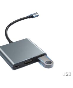 Adaptateur HDMI 3 en 1 USB-C, sortie 4K et charge 60 W, vue de face