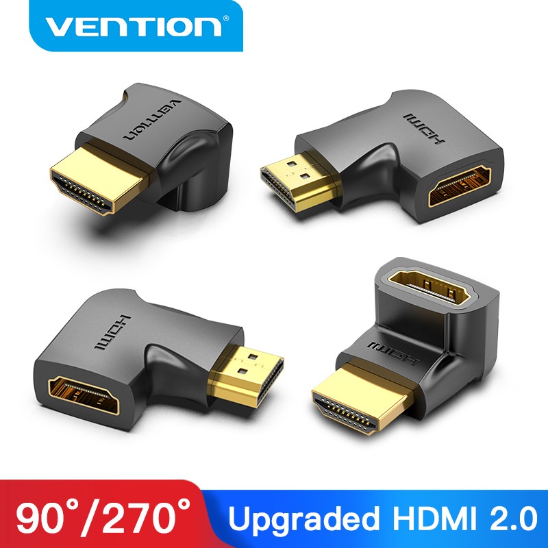 Adaptateur HDMI à angle droit en quatre orientations Adaptateur HDMI à angle droit en quatre orientations, vue principale