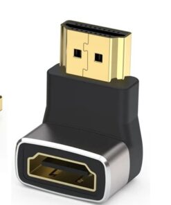 Adaptateur HDMI, adaptateur 8K Mâle vers Femelle à Angle Droit ou 270°, vue de trois quarts