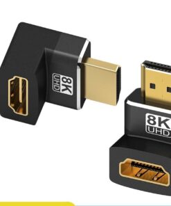 Adaptateur HDMI, adaptateur 90 et 270 degrés 8K 60Hz / 4K 120Hz, vue de trois quarts