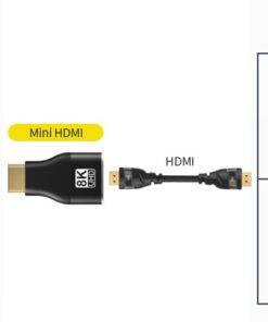 Adaptateur HDMI, adaptateur Compatible Mini/Micro vers 8K, vue de trois quarts