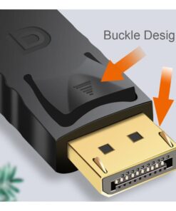 Adaptateur HDMI, adaptateur DisplayPort vers 4K pour PC et TV, vue de trois quarts