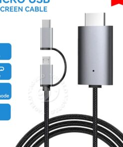 Adaptateur HDMI, adaptateur Filaire Micro USB Type C vers, vue arriere