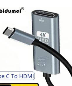 Adaptateur HDMI, adaptateur USB-C vers 4K 60Hz pour TV et écran, vue de trois quarts
