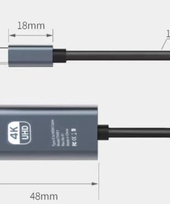 Adaptateur HDMI, adaptateur USB-C vers 4K 60Hz pour TV et écran, detail