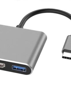 Adaptateur HDMI, adaptateur USB Type-C vers , USB 3.0 et Charge Type-C, vue de face