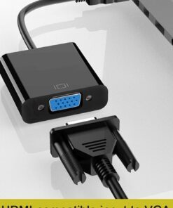 Adaptateur HDMI, adaptateur vers VGA, convertisseur numérique analogique, detail