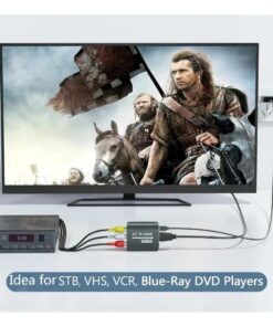 Adaptateur HDMI, convertisseur Adaptateur RCA vers 1080P, vue de trois quarts