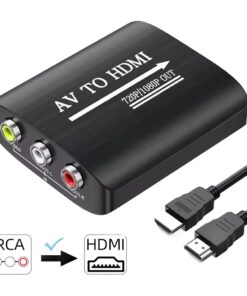 Adaptateur HDMI, convertisseur AV vers HDMI 1080p pour consoles, vue de trois quarts
