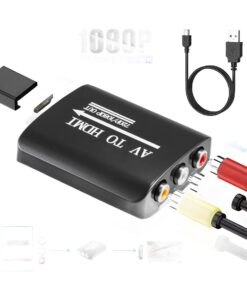Adaptateur HDMI, convertisseur AV vers HDMI 1080p pour consoles, vue de face