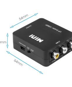 Adaptateur HDMI, convertisseur RCA vers HDMI ou HDMI vers RCA, vue de trois quarts