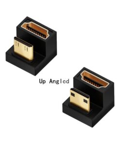 Adaptateur HDMI coude a 360 degres en forme de U, vue de face