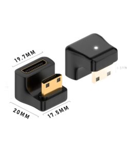 Adaptateur HDMI coude a 360 degres en forme de U, detail