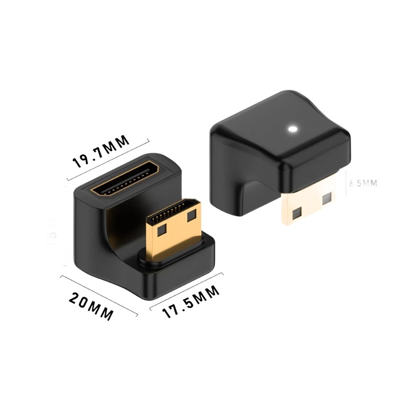 Adaptateur HDMI coude a 360 degres en forme de U Adaptateur HDMI coude a 360 degres en forme de U, detail