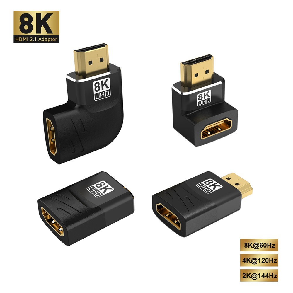 Adaptateur HDMI coude a 90 degres pour gagner de la place Adaptateur HDMI coude a 90 degres pour gagner de la place, vue de face