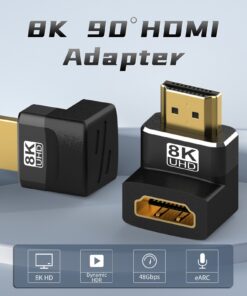 Adaptateur HDMI coude a 90 degres pour gagner de la place, detail