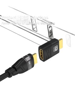 Adaptateur HDMI coude a 90 degres pour gagner de la place, vue arriere