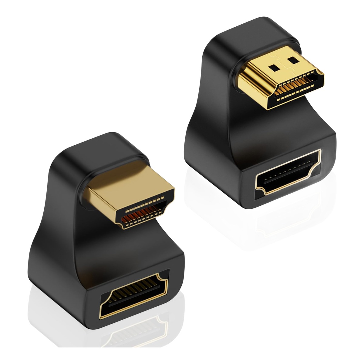 Adaptateur HDMI coudé orientable sur 360 degrés en 8K Adaptateur HDMI coudé orientable sur 360 degrés en 8K, vue principale