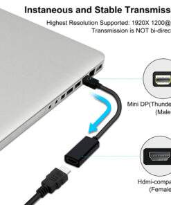 Adaptateur HDMI depuis Mini DisplayPort pour ordinateur portable, vue de face
